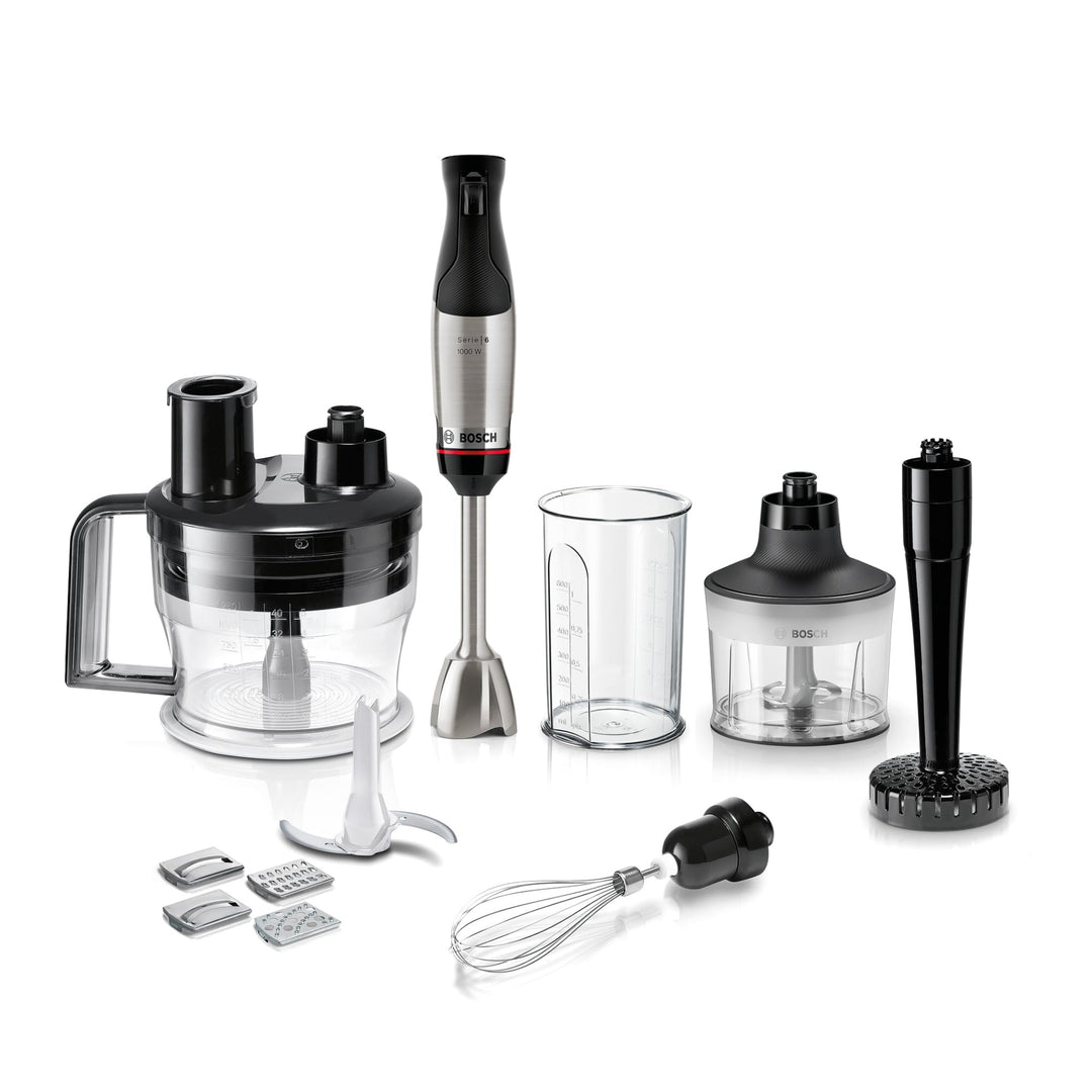 Bosch Stabmixer ErgoMaster Serie 6 MSM6M673, 10 Jahre Motorgarantie, Edelstahl-Klingen, verschleissf