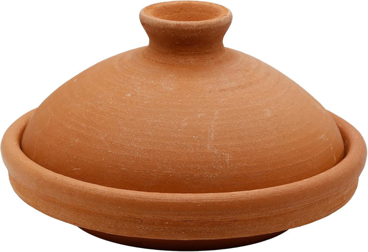 Marokkanische Tajine, Schmortopf aus Ton Ø 30cm Kochen für 3-4 Personen | Tagine unglasierter Gartop