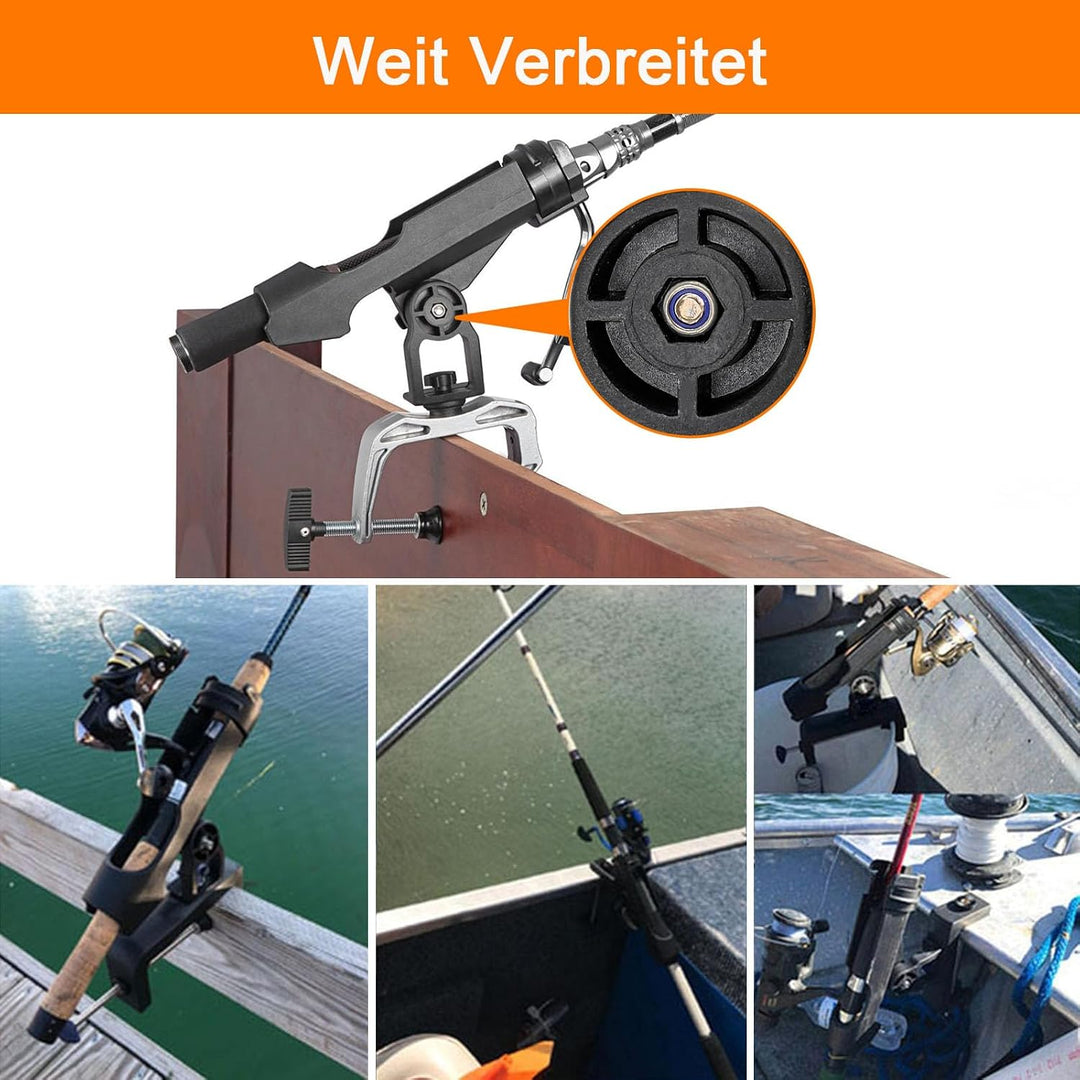 Rutenhalter 2 Stück, Bootsrutenhalter Verstellbar Angelrutenhalter Angelrute Racks Stabil und Tragba