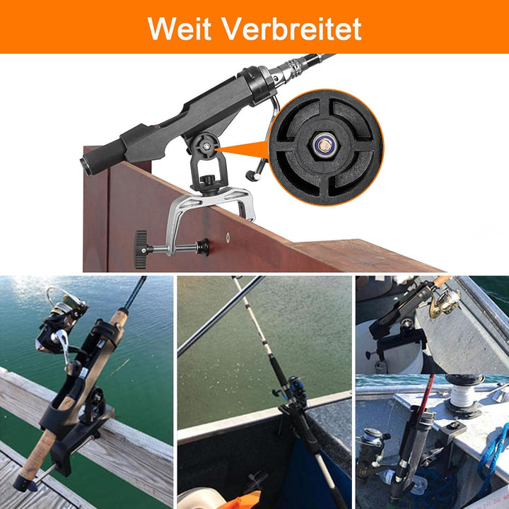 Rutenhalter 2 Stück, Bootsrutenhalter Verstellbar Angelrutenhalter Angelrute Racks Stabil und Tragba
