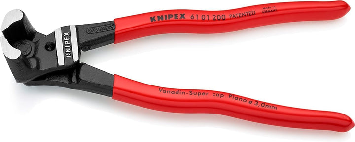 Knipex Bolzen-Vornschneider hochübersetzt schwarz atramentiert, mit Kunststoff überzogen 200 mm 61 0