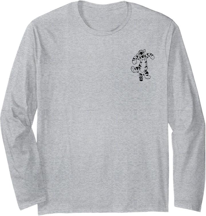 Disney Winnie The Pooh Tigger Pocket Pal Outline Langarmshirt