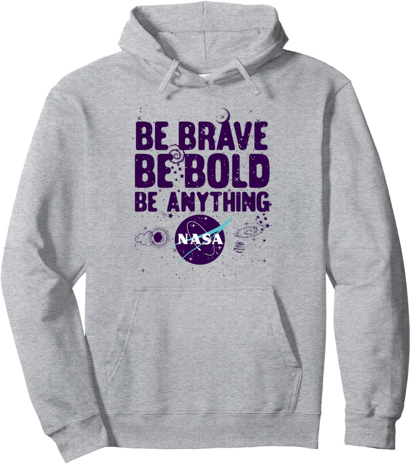 NASA Be Brave Be Bold Be Anything Space Doodles Pullover Hoodie