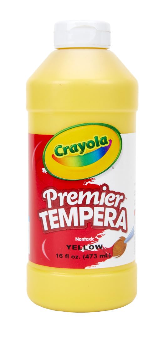 Crayola. 541216034 Premier Tempera Paint, Yellow, 16 oz