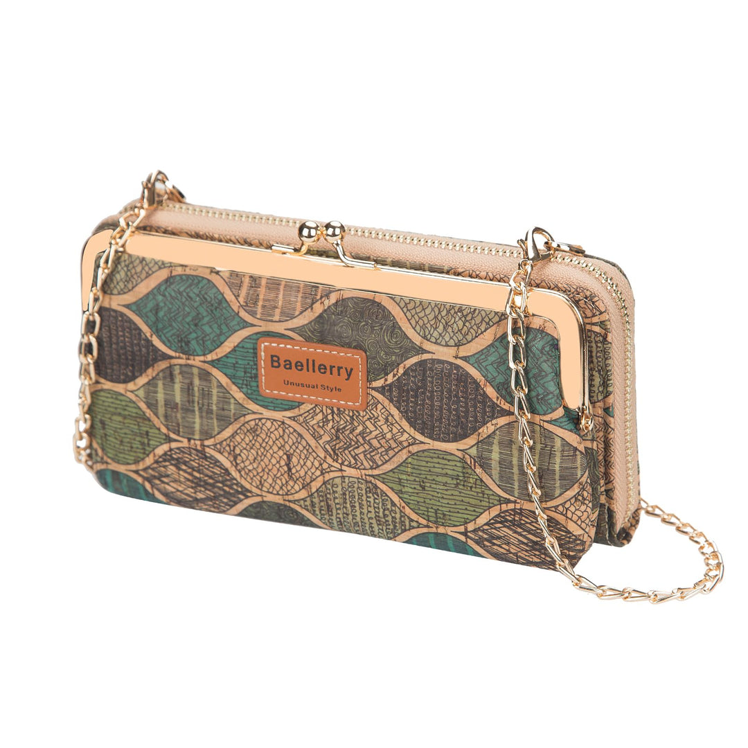 aolaso Damen Geldbörse aus Korkleder Reisezubehör-Reisebrieftasche Kork 1, Kork 1