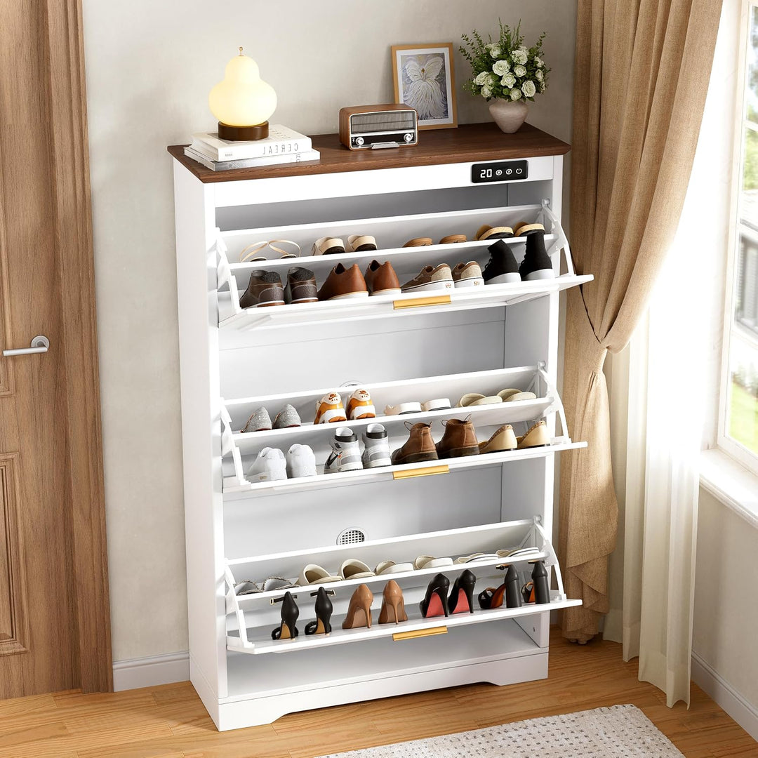 MSFE Schuhschrank Schmal mit Geruchsneutralisierungsgerät, schmaler schuhschrank grosser Kapazität m