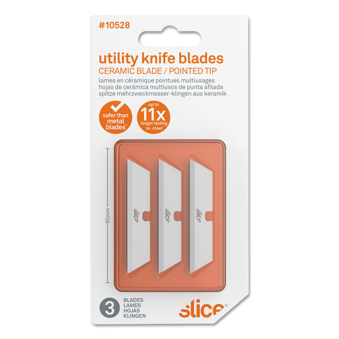 Slice 10528 | Cuttermesser Klingen Spitz 3 Stück | ideal für präzises Schneiden | zur Nutzung in den