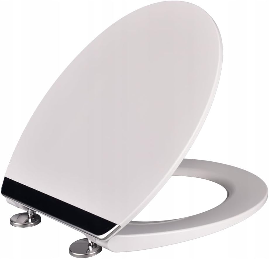 SEPIO Duroplast White Star WC-SITZ, WEISS, verstellbare Scharniere, Schnellverschluss, langsames Abs