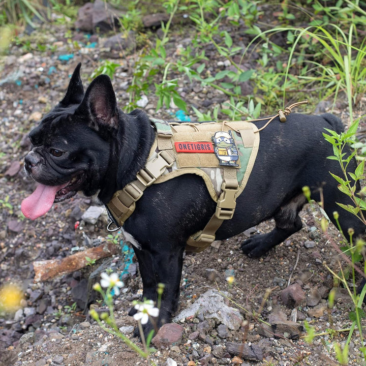 OneTigris Hundegeschirr, FIRE WATCHER Taktische Geschirr Sicherheitsgeschirr Hunde Hundeweste mit 1