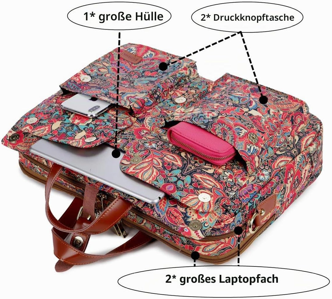 Baosha Frauen Laptoptasche 17 Zoll Aktentasche Damen Schultertaschen Arbeitstasche Businesstasche Mu