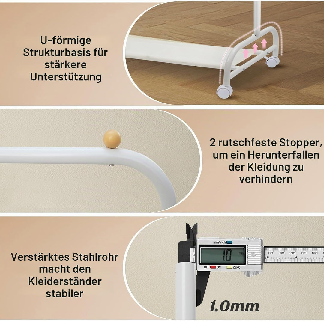 YGJT Kinder Kleiderständer, Garderobe mit Ablage &amp; Kleiderstange für Kinderzimmer, Mädchenzimmer &amp; S