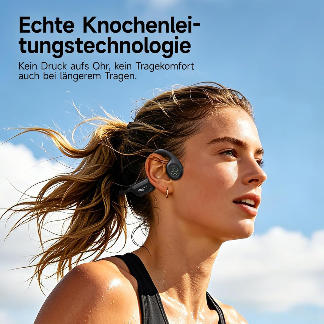 esonstyle Knochenschall Kopfhörer Bluetooth 6.0 - IPX7 wasserdichte | Bone Conduction Headphones mit