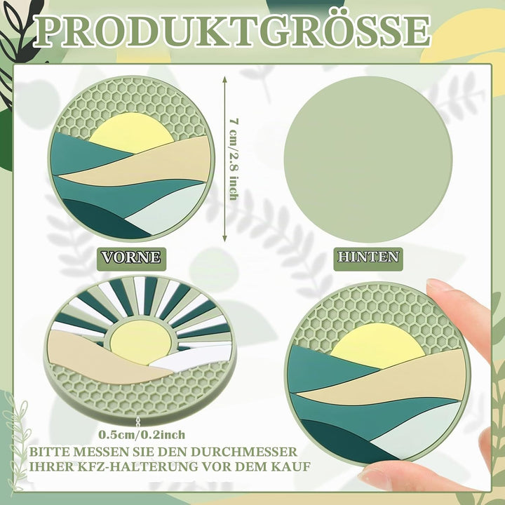 Diamond Painting Weihnachten Untersetzer DIY Set, 8 Stück rutschfeste Tassenuntersetzer Coasters, Ba