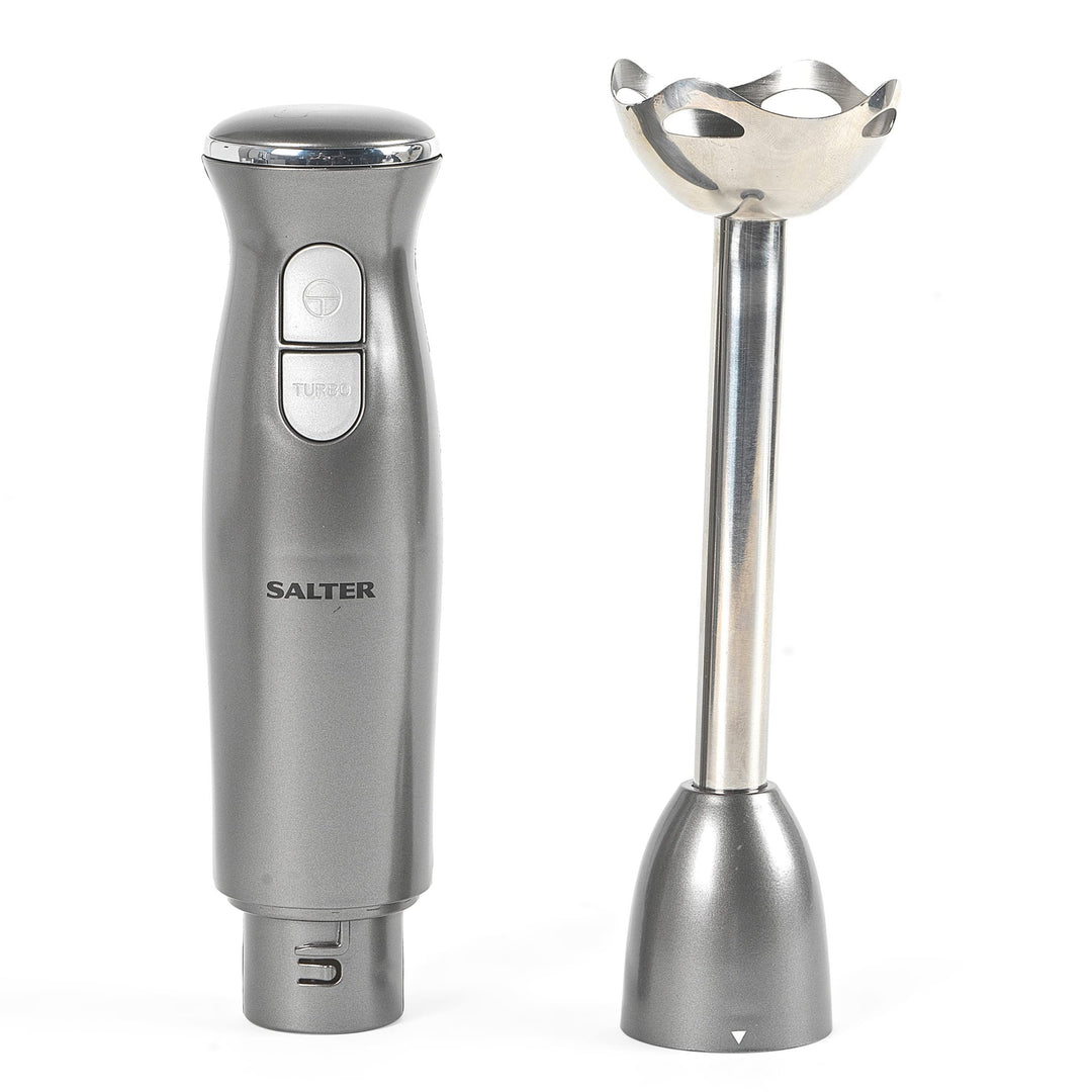 Salter EK4248COSVDEEU10 Cosmos Stabmixer - Edelstahl Mixstab mit 2 Geschwindigkeiten und Turbomodus,