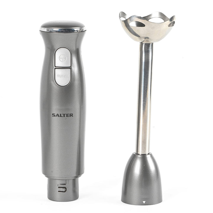 Salter EK4248COSVDEEU10 Cosmos Stabmixer - Edelstahl Mixstab mit 2 Geschwindigkeiten und Turbomodus,