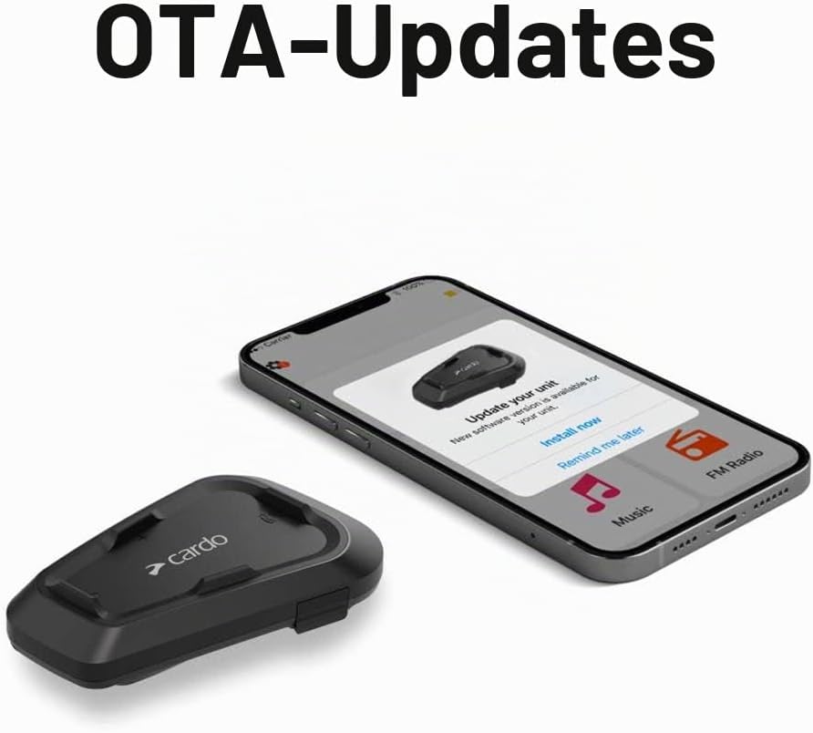 Cardo kostenloses Motorrad-Gegensprechanlagen-Kit Bluetooth Spirit Duo Schwarz Zweierpackung Spirit
