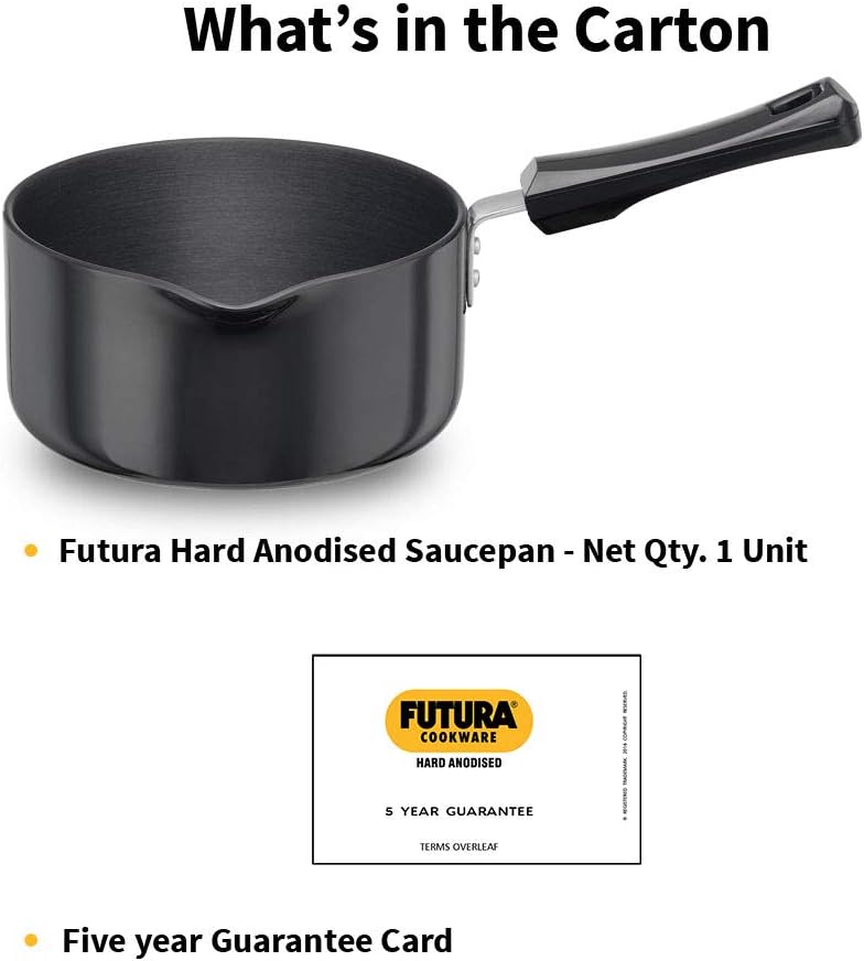 Hawkins Futura Cookware Hard Anodised Ezee Pour Saucepan 2 Litre