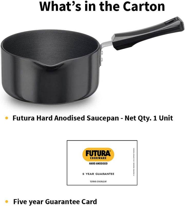 Hawkins Futura Cookware Hard Anodised Ezee Pour Saucepan 2 Litre