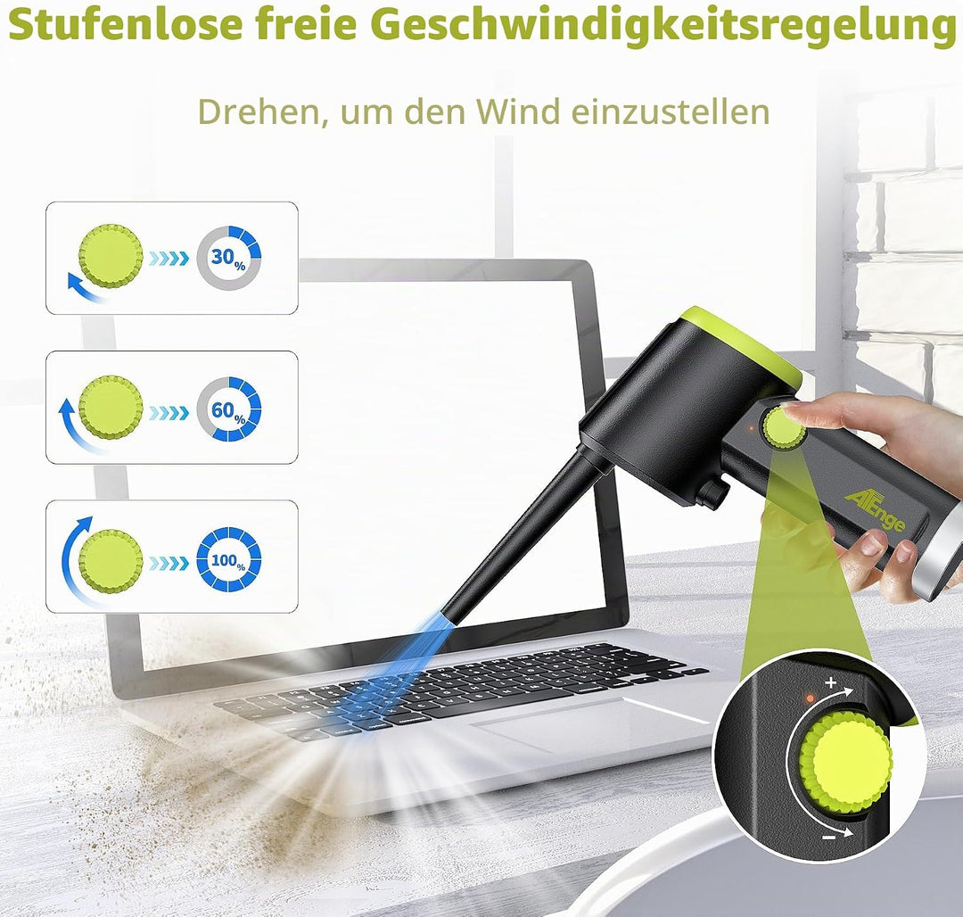 Elektrische Staubgebläse, Air Duster, 41000 RPM PC Reinigungsset, Handheld Schnurloser Luftstaub, Tr