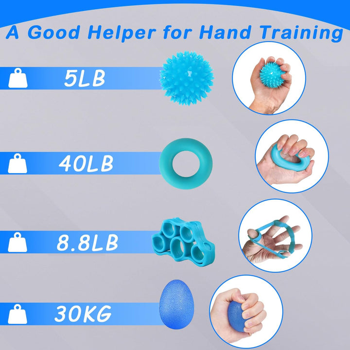 Handtrainer Fingertrainer, 4 Stück Fingertrainer Handtrainer Ball, Igelball Weich Knetball,Stressbal
