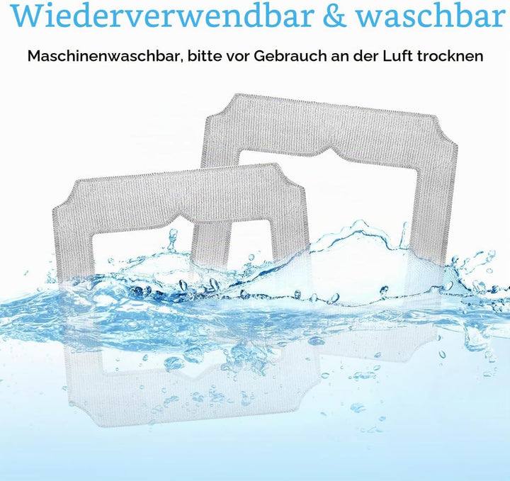10 Stück für Ecovacs Winbot Mini Ersatzteile Wischtücher Reinigungstuch Set, für Ecovacs Winbot Fens