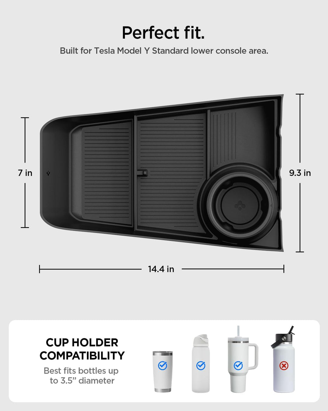 Spigen Tesla Model Y Juniper 2025 2026 (NUR Standard) Organizer für die untere Mittelkonsole mit Get