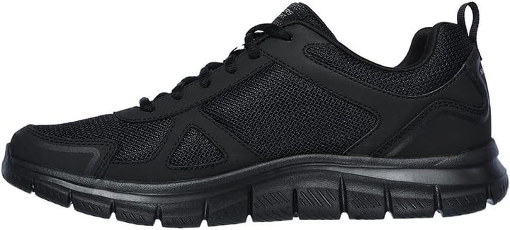 Skechers Herren Sneaker Sportschuhe 39 EU Black Leather Mesh Pu Red Trim, 39 EU Black Leather Mesh P