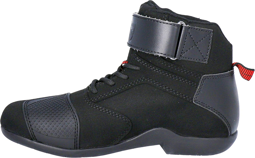CURVE Rubi Vented Motorradstiefel, Mikrofaser, Knöchel- und Fersenschutz, Schnürverschluss, rutschfe