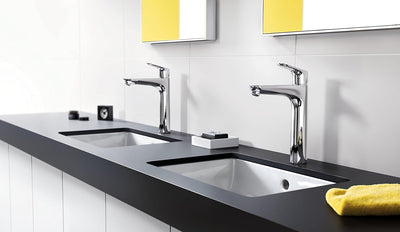 hansgrohe Wasserhahn Focus (Armatur mit Auslaufhöhe 190mm und Zugstangen-Ablaufgarnitur) Chrom