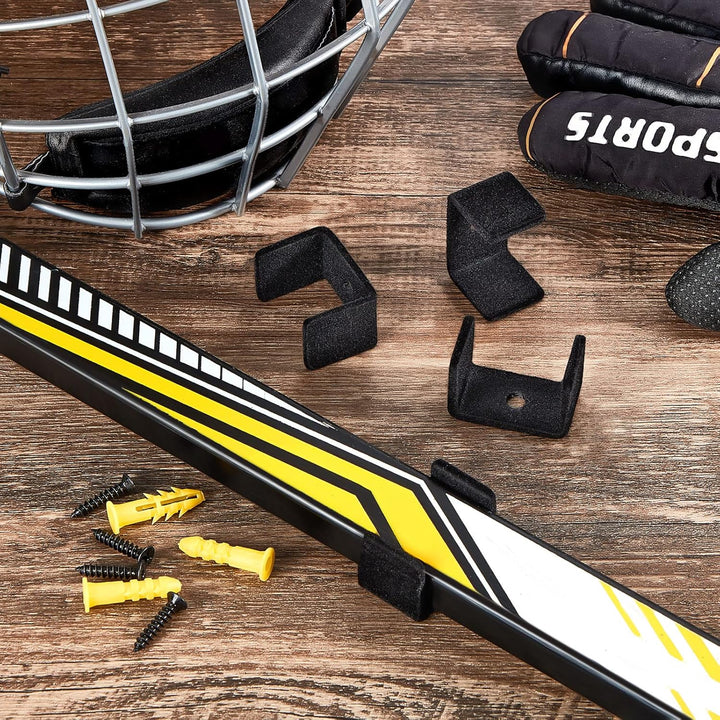 6 Stück Hockeyschlägerhalter schwarz Hockeyschläger Display Aufhänger Eishockeyschläger Wandhalterun
