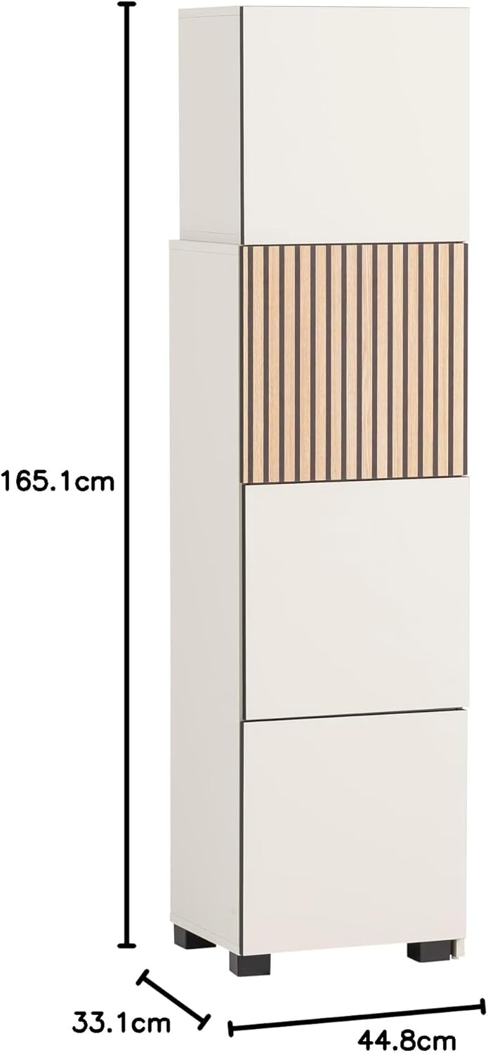 Schildmeyer 701941 Schieberegal Alexa, Holzwerkstoff, Cremebeige, Cremebeige