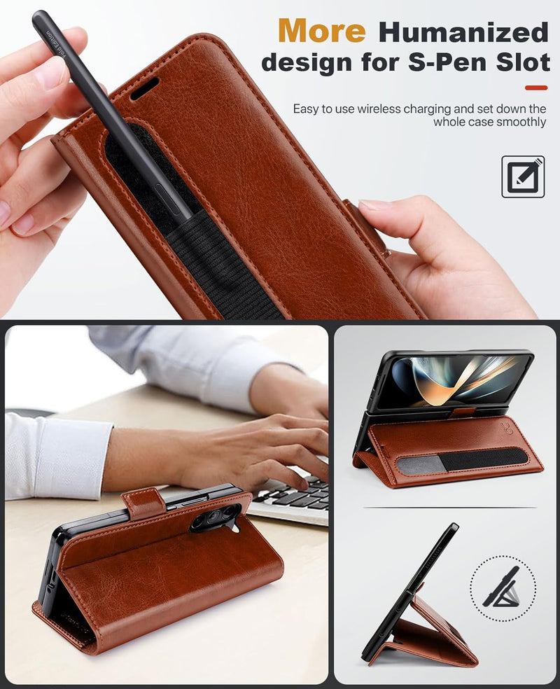 OCASE Aktualisierte Version Hülle Samsung Galaxy Z Fold 5 5G Handyhülle [mit S Pen Halter] [Vorderse