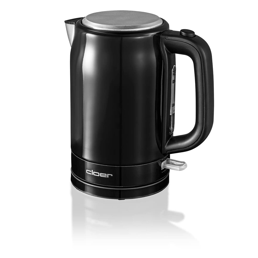 Cloer 4520 Wasserkocher Edelstahl, 2200 W, Wasserstandsanzeige, Trockengeh-und Überhitzungsschutz, 1