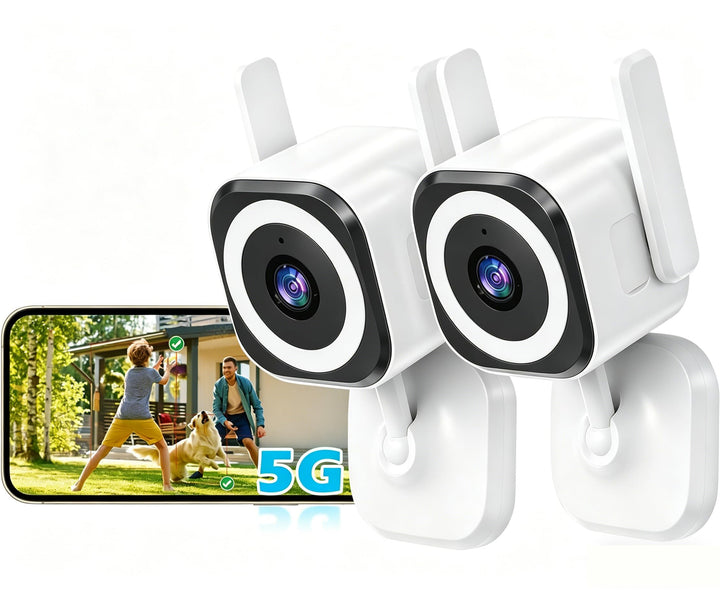 GUOANVISION 2K 5G Überwachungskamera Aussen/Innen, Kamera Überwachung Aussen, WLAN Camera Indoor/Out