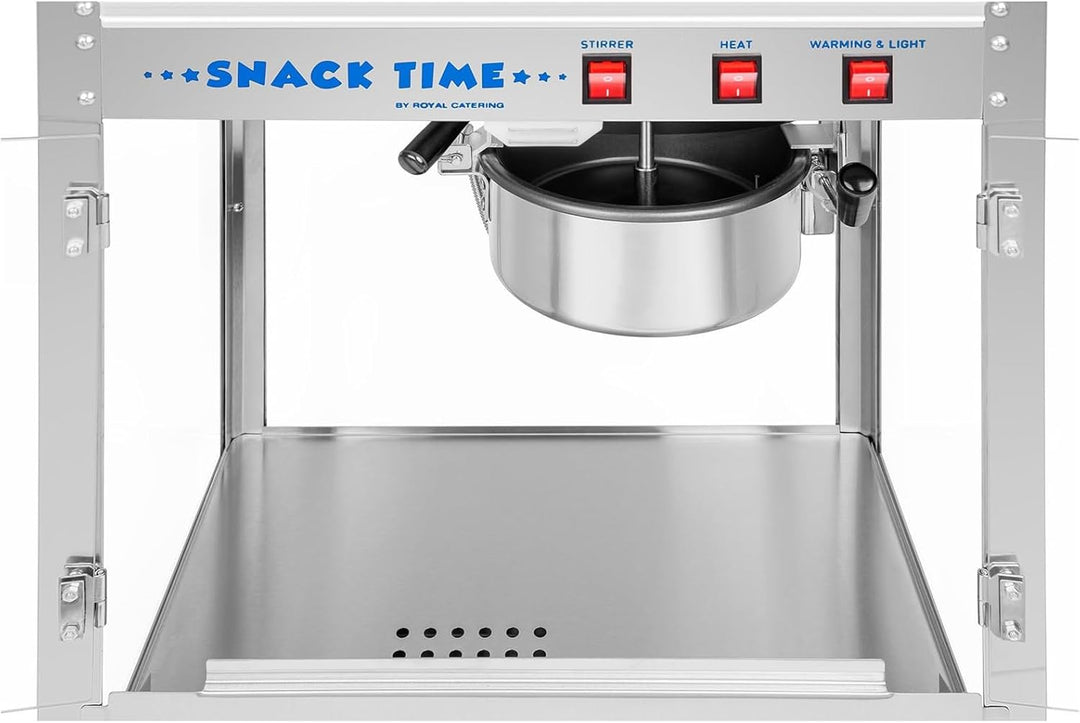 Royal Catering Popcornmaschine Popcornmaker RCPS-1350 (1.350 W, Arbeitsleistung ca. 6 kg/h, Topfdurc