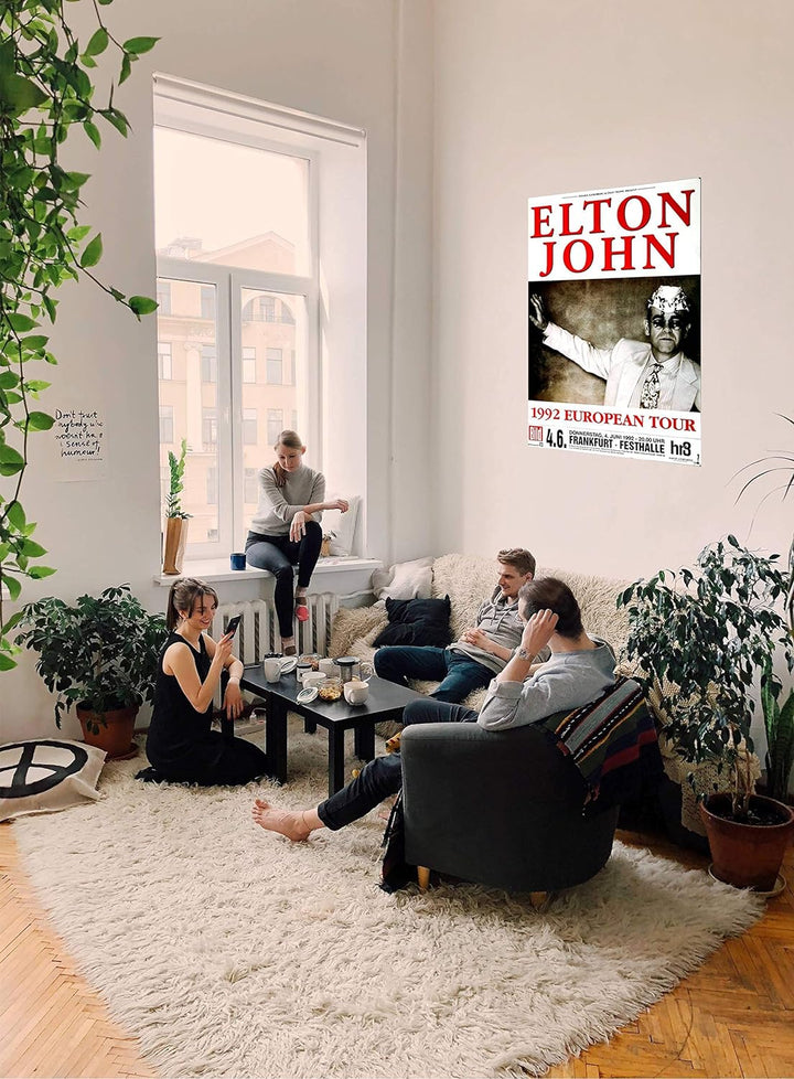 Elton John - In Europe, Frankfurt 1992 » Konzertplakat/Premium Poster | Live Konzert Veranstaltung |