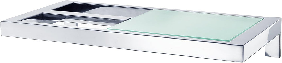 blomus -MENOTO- WC-Rollenhalter aus poliertem Edelstahl, praktische (Telefon-) Ablage, Klopapierhalt
