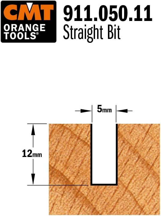 CMT Orange Tools 911.050.11 – Fräser Gerade HWM S 8 D 5 x 12