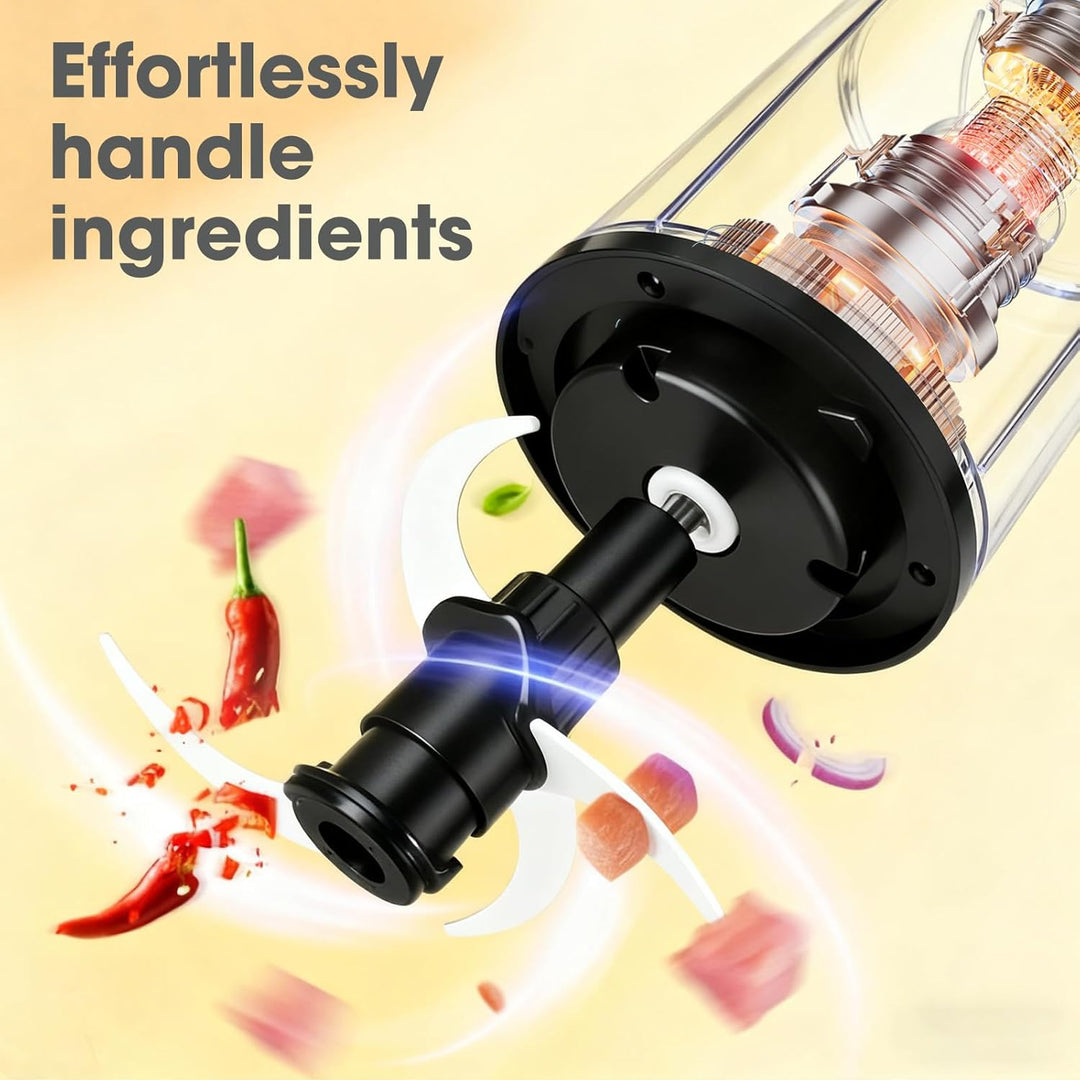 VIANTO Elektrischer Multizerkleinerer 300W Küchenzerkleinerer, Mixer & 500ml Behälter - Ideal für Ge