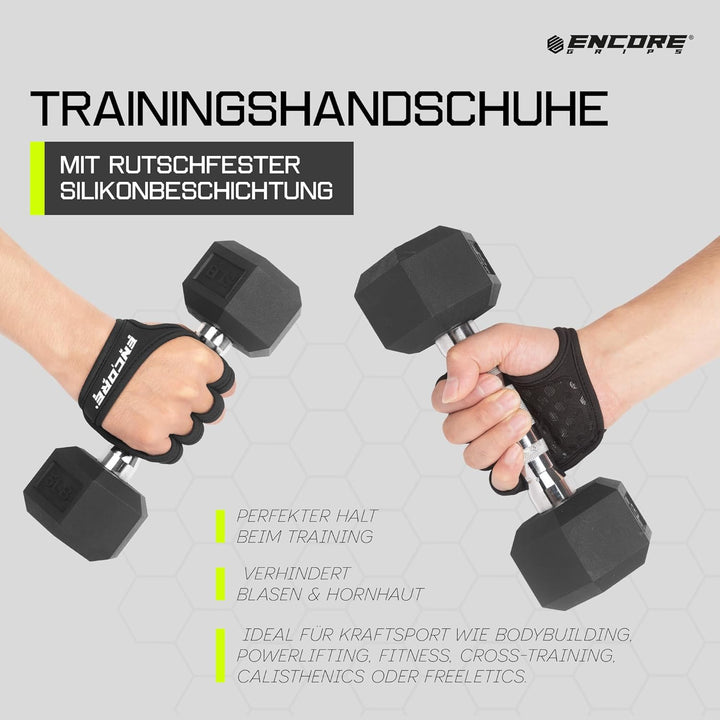 Encore Grips Griffpolster Kraftsport – Griffhilfen & Grip Pads für Krafttraining, Bodybuilding & Kli