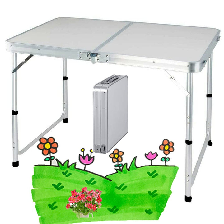 Lucn Zusammenklappbarer Camping-Picknick-Tisch für Garten, Party, Picknick, Grill, Esstisch, 90 cm,