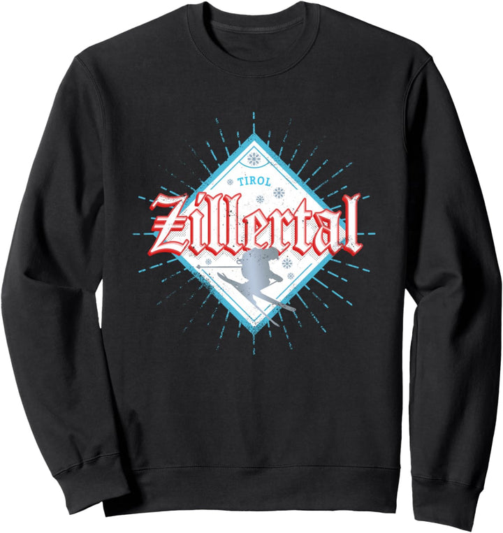 Zillertal Tirol Österreich Retro Skifahrer Vintage Souvenir Sweatshirt