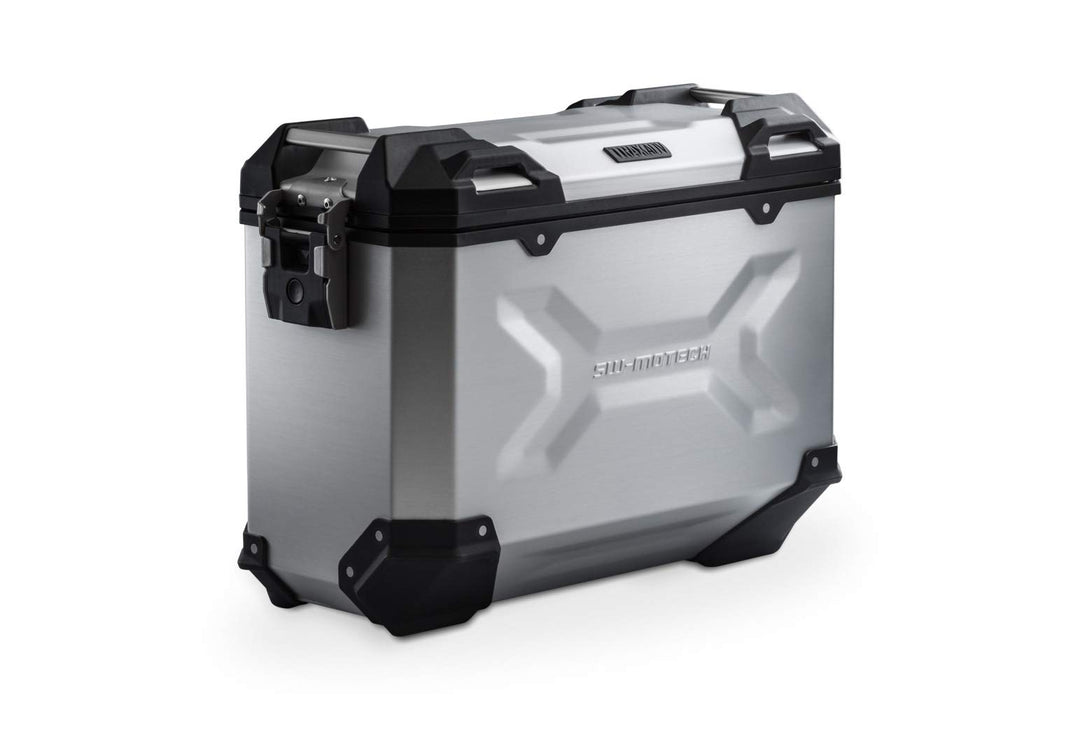 SW-MOTECH TRAX ADV M Aluminium Seitenkoffer 37L, Links, Silbern OS Silber, OS Silber