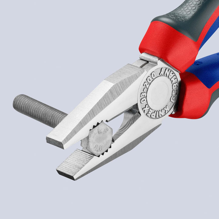 KNIPEX Kombizange verchromt, mit Mehrkomponenten-Hüllen 200 mm 03 05 200 200 mm verchromt Mit Mehrko