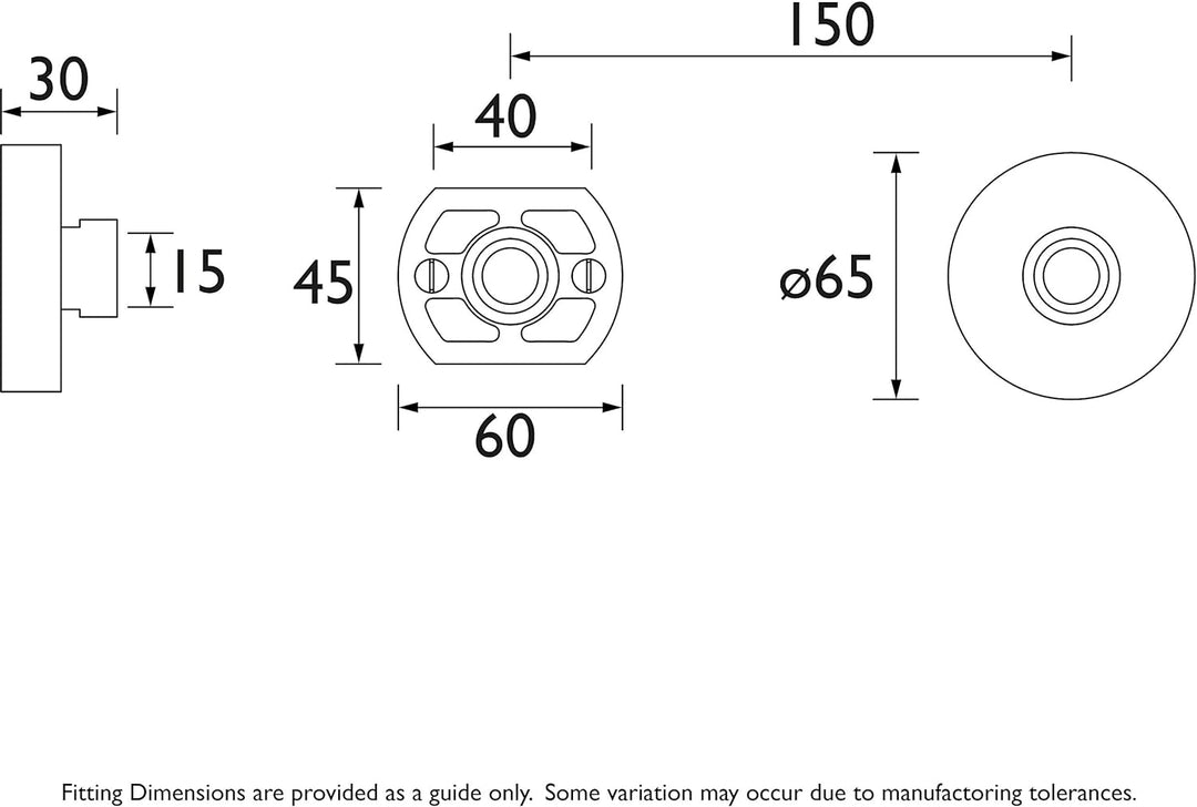 Bristan WMNT10 C Verchromte Wandhalterung, Montagematerial, WMNT10