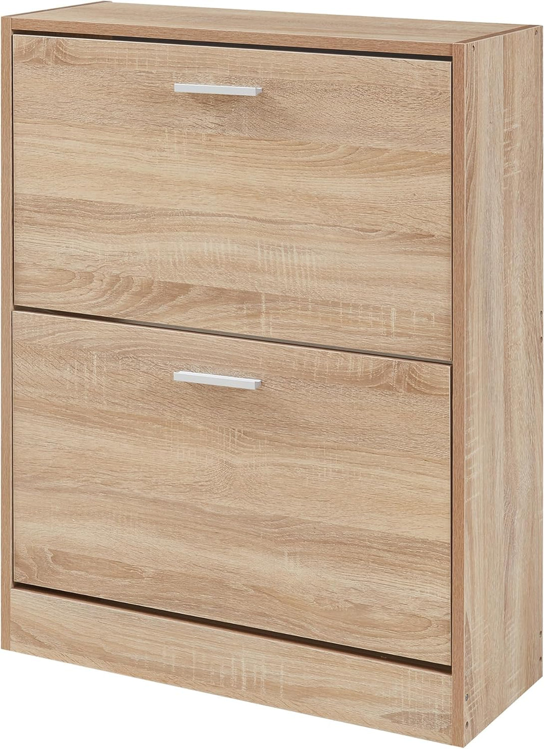 [en.casa] Schuhschrank Sykkylven Schuhkipper mit 2 Klappen Schuhkommode für 12 Paar Schuhe 81 x 63 x