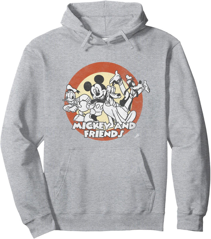 Disney Mickey And Friends Retro Circle Portrait Pullover Hoodie