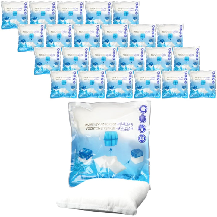 24x Luftentfeuchter Granulat 400g Nachfüllpack universal Feuchtigkeits-Stopper Beutel (24x Nachfüllp