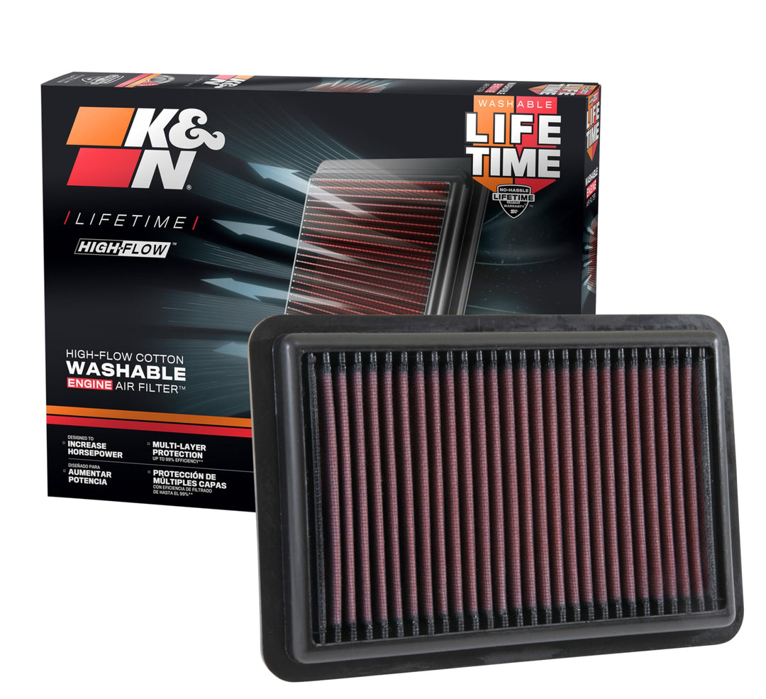 K&N 33-5050 Motorluftfilter: Hochleistung, Prämie, Abwaschbar, Ersatzfilter,Erhöhte Leistung, 2017-2