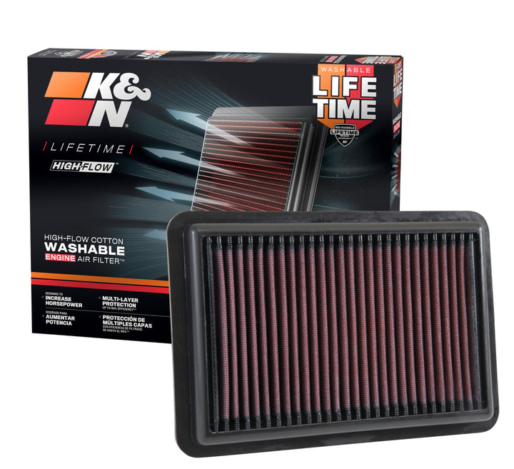 K&N 33-5050 Motorluftfilter: Hochleistung, Prämie, Abwaschbar, Ersatzfilter,Erhöhte Leistung, 2017-2